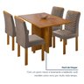 Conjunto Sala de Jantar 4 Lugares Retangular Tampo MDF com Mesa e Cadeiras Carol - 9