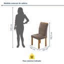 Ver imagem 4 de Conjunto Sala de Jantar Mesa 4 Cadeiras MDF Dakota Carol Marrom Cinamomo/Veludo Bege Escuro