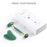 Rolo de jade para rosto, conjunto de pedras faciais naturais de jade, massageador de pele com ferram - 6