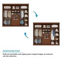 Ver imagem 4 de Guarda-Roupa Casal 6 Portas 267cm 100% MDF Linhares Espresso Móveis Marrom/Jequitiba