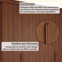 Ver imagem 5 de Guarda-Roupa Casal 6 Portas 267cm 100% MDF Linhares Espresso Móveis Marrom/Jequitiba