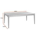 Ver imagem 3 de Mesa de Jantar Retangular 240x120cm Cedry Madeira Liptus Castanho Claro - Sallar Home