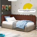 Ver imagem 5 de Painel Cabeceira Cama Box Casal King Size Lana 195cm Suede Terracota - Desk Design