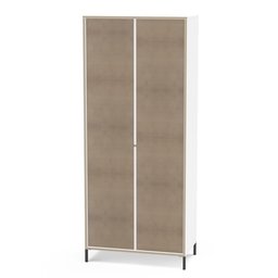 Estante Escritório e Home Office 2 Portas 2 Prateleiras Santa Mônica 160x67 P01 Branco - Lyam - 6