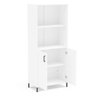 Estante Escritório e Home Office 2 Portas 2 Prateleiras Santa Mônica 160x67 P01 Branco - Lyam - 3