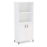 Estante Escritório e Home Office 2 Portas 2 Prateleiras Santa Mônica 160x67 P01 Branco - Lyam - 4