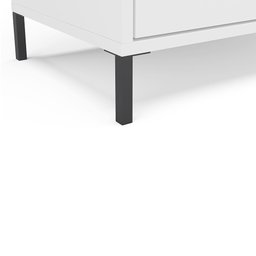 Estante Escritório e Home Office 2 Portas 2 Prateleiras Santa Mônica 160x67 P01 Branco - Lyam - 7