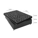Ver imagem 2 de Cama Box Casal 138 Tecido Preto com Colchão D20 Tampo Preto 12cm