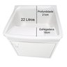 Tanque de Lavar Roupa Pequeno 22L De Parede Gabinete MDF Cor: Branco - 2
