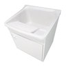 Tanque de Lavar Roupa Pequeno 22L De Parede Gabinete MDF Cor: Branco - 1