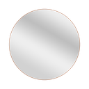 Ver imagem 1 de Espelho Redondo 80cm Moldura em Couro Caramelo