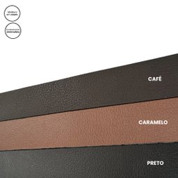 Espelho Redondo 80cm Moldura em Couro Caramelo - 3