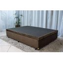 Ver imagem 3 de Cama Box Baú Casal Preto Suede 138x188 -marrom