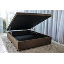 Ver imagem 2 de Cama Box Baú Casal Preto Suede 138x188 -marrom