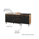 Ver imagem 2 de Balcão de Pia 120 Cm Anita com Armário para Cooktop de 5 Bocas Jad - Moblis