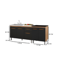 Ver imagem 3 de Balcão de Pia 120 Cm Anita com Armário para Cooktop de 5 Bocas Jad - Moblis