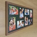 Ver imagem 2 de Porta Retrato Parede 32x62 Quadro Multifotos 8 Fotos 10x15:Moldura Madeira
