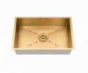 Ver imagem 3 de Cuba Gourmet Lisboa Dourada 70cm Aço Inox 304 Goldenx