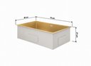 Ver imagem 6 de Cuba Gourmet Lisboa Dourada 70cm Aço Inox 304 Goldenx