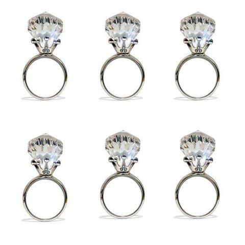 Anel Porta Guardanapo Formato Diamante 6 Peças