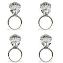 Ver imagem 1 de Anel Porta Guardanapo Formato Diamante 4 Peças