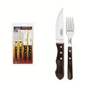 Ver imagem 1 de Jogo de Churrasco Jumbo Tramontina Polywood Castanho 4 Peças