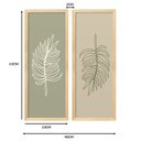 Ver imagem 4 de Dupla de Quadros Decorativos Folhagens em Linhas Delicadas