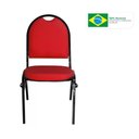 Ver imagem 6 de 2 Cadeiras Empilhável Fixa Vermelha Pethiflex