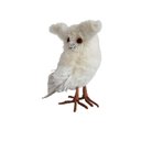 Ver imagem 4 de Coruja Branca Fios Algodão e Penas Artificiais 22cm