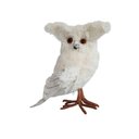 Ver imagem 3 de Coruja Branca Fios Algodão e Penas Artificiais 22cm