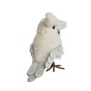 Ver imagem 2 de Coruja Branca Fios Algodão e Penas Artificiais 22cm