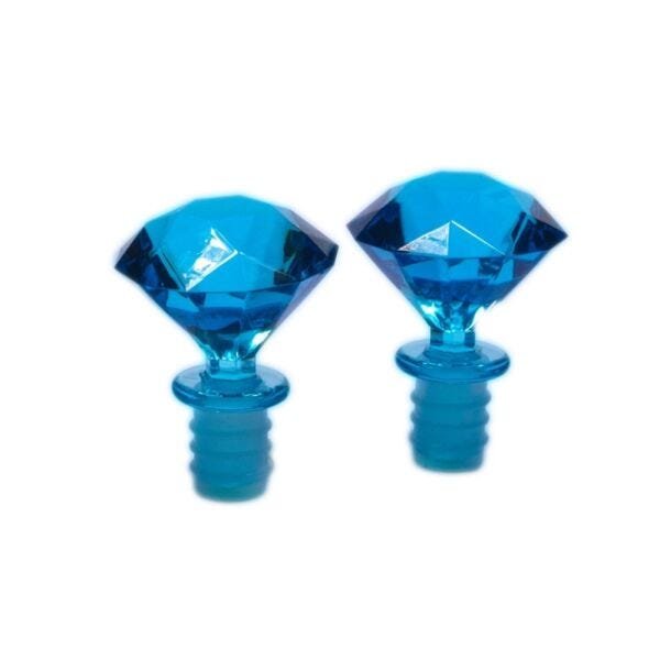 Tampa Rolha Garrafa Vinho Bebida Rosca Diamante Azul Screwcap - 1