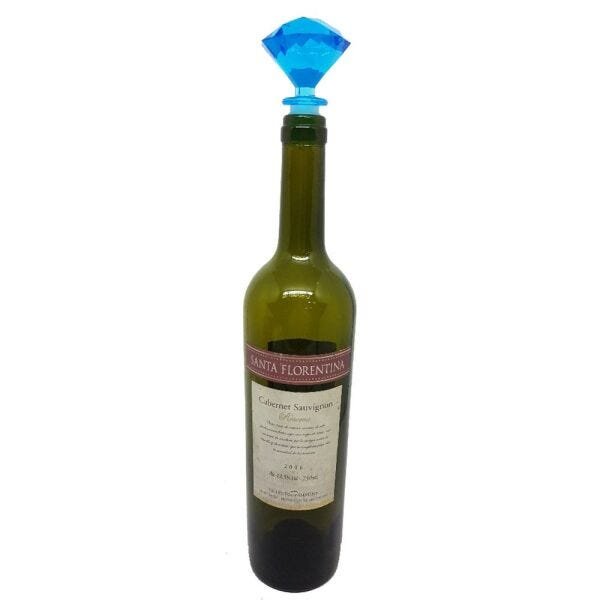 Tampa Rolha Garrafa Vinho Bebida Rosca Diamante Azul Screwcap - 4