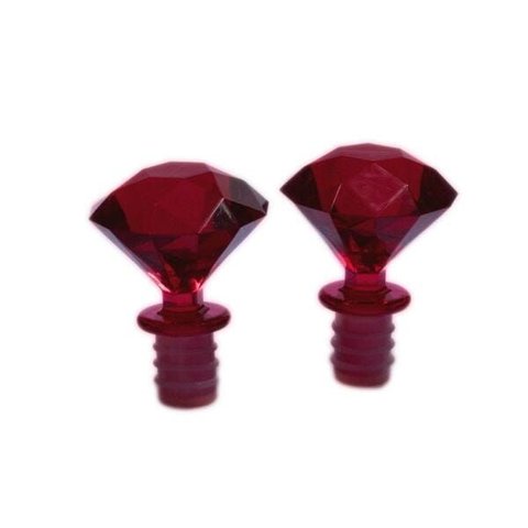 Tampa Rolha Garrafa Vinho Bebida Rosca Diamante Vermelho Screwcap