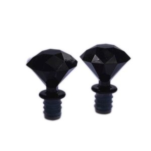 Tampa Rolha Garrafa Vinho Bebida Rosca Diamante Preto Screwcap