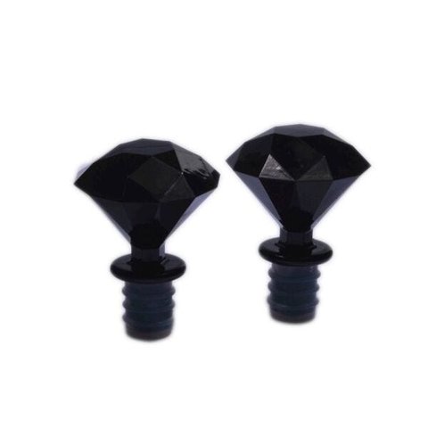 Tampa Rolha Garrafa Vinho Bebida Rosca Diamante Preto Screwcap