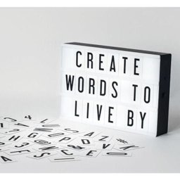 Lightbox Luminária Led Cinema + 96 Fichas Letras e Ícones - 3