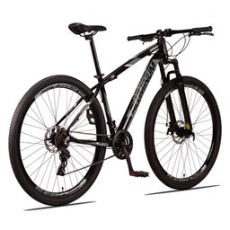 Bicicleta Aro 29 Quadro 15 Alumínio 24 Marchas Freio Disco Mecânico Aluminum Preto/Cinza - Raider - 6