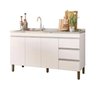 Bancada de Cozinha 159 Mm Karen 3 Portas e 3 Gavetas - Peternella - 2