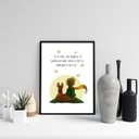 Ver imagem 1 de Quadro Pequeno Príncipe com Raposa - Frase 24x18cm:moldura Preta