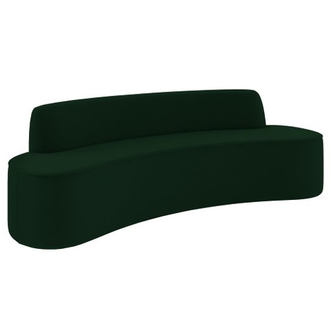 Sofá 4 Lugares para Sala de Estar Living 230cm Koane D06 Veludo Esmeralda - Mpozenato