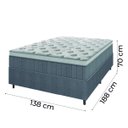 Ver imagem 3 de Cama Box Casal Colchão Molas Ensacadas Ômega 138x188x70cm Cinza / Branco Hellen