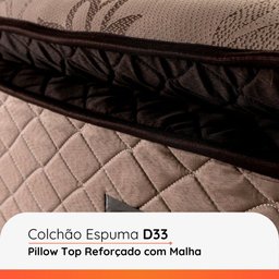 Colchão Queen Ortopédico D33 Pillow Top Van Gogh 158x198x29cm Marrom - 5