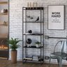 Estante Livreiro Multiuso Dynamica Industrial 60cm 5 Prateleiras C08 Preto Ônix - Mpozenato - 2