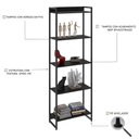 Ver imagem 3 de Estante Livreiro Multiuso Dynamica Industrial 60cm 5 Prateleiras C08 Preto Ônix - Mpozenato