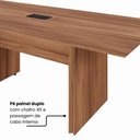 Ver imagem 5 de Mesa Reunião Retangular 2,00 m X 0,90 m Tampo e Pé Painel Duplo Chanfrado 45° com Caixa de