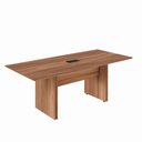 Ver imagem 2 de Mesa Reunião Retangular 2,00 m X 0,90 m Tampo e Pé Painel Duplo Chanfrado 45° com Caixa de
