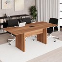 Ver imagem 1 de Mesa Reunião Retangular 2,00 m X 0,90 m Tampo e Pé Painel Duplo Chanfrado 45° com Caixa de