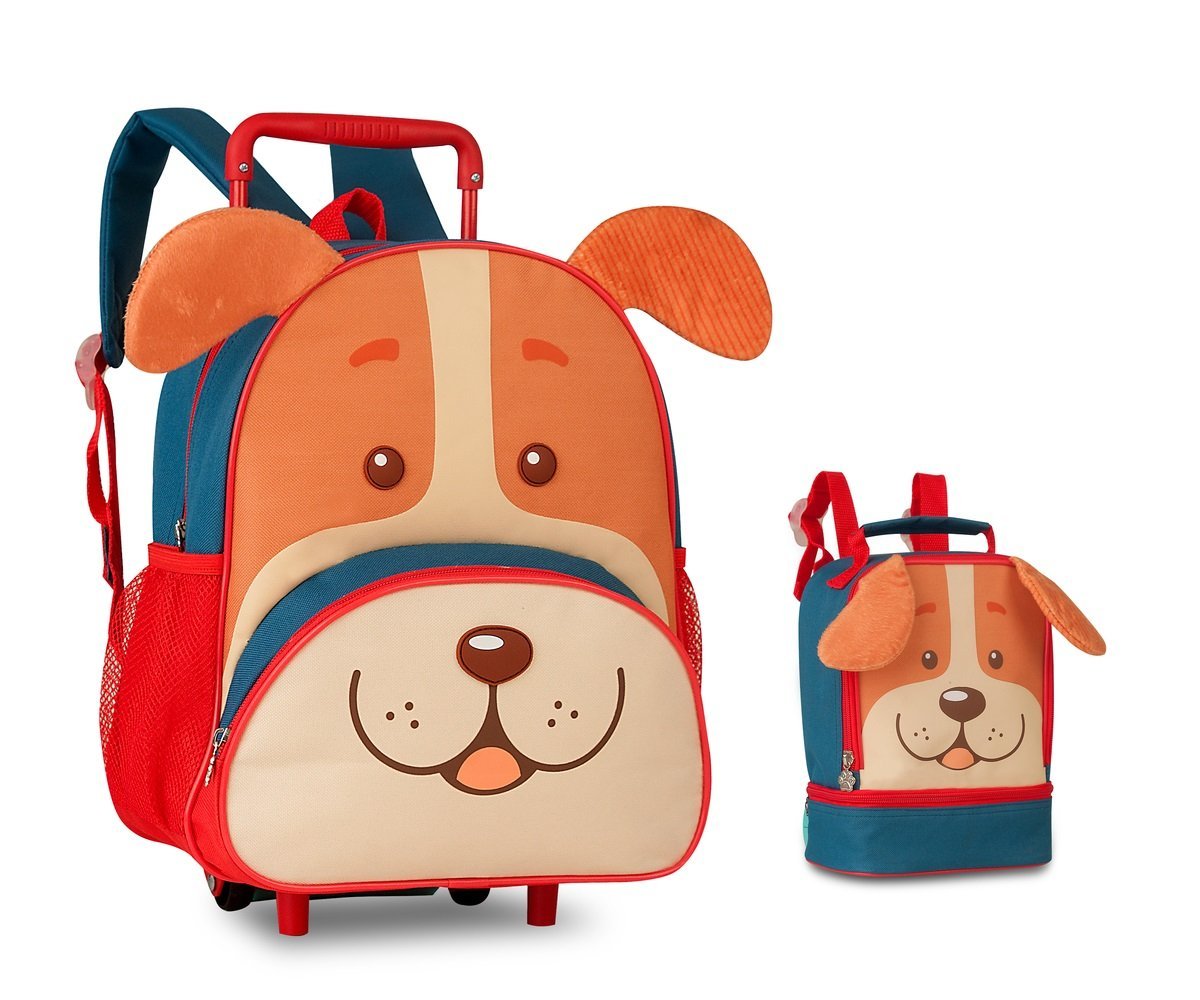 Mochila de Rodinhas Infantil Boruto Laranja Luxcel