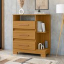 Ver imagem 1 de Cômoda 72cm 3 Gavetas com Puxadores - Ssx Multicoisas